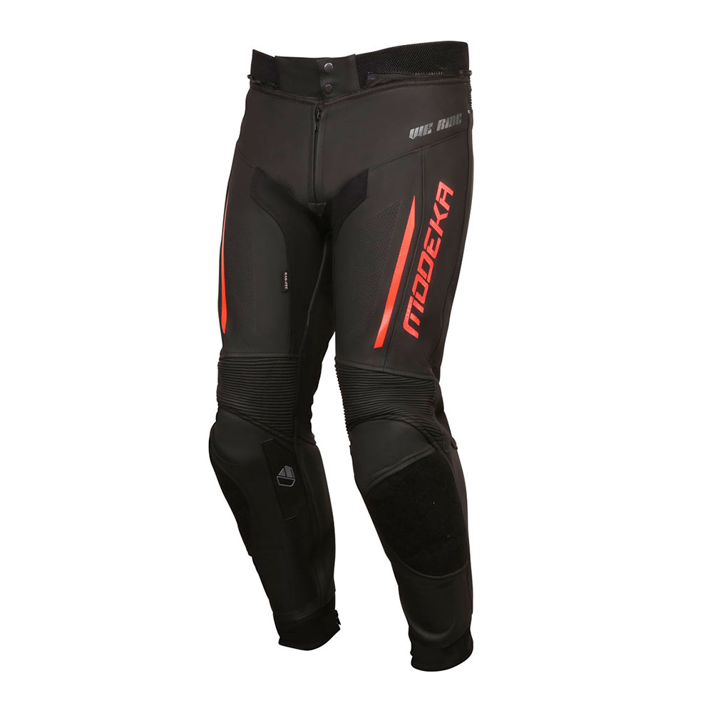 022255-401-54_0 Pantalone kožne MODEKA VALYANT crno crvene XL - Image 1