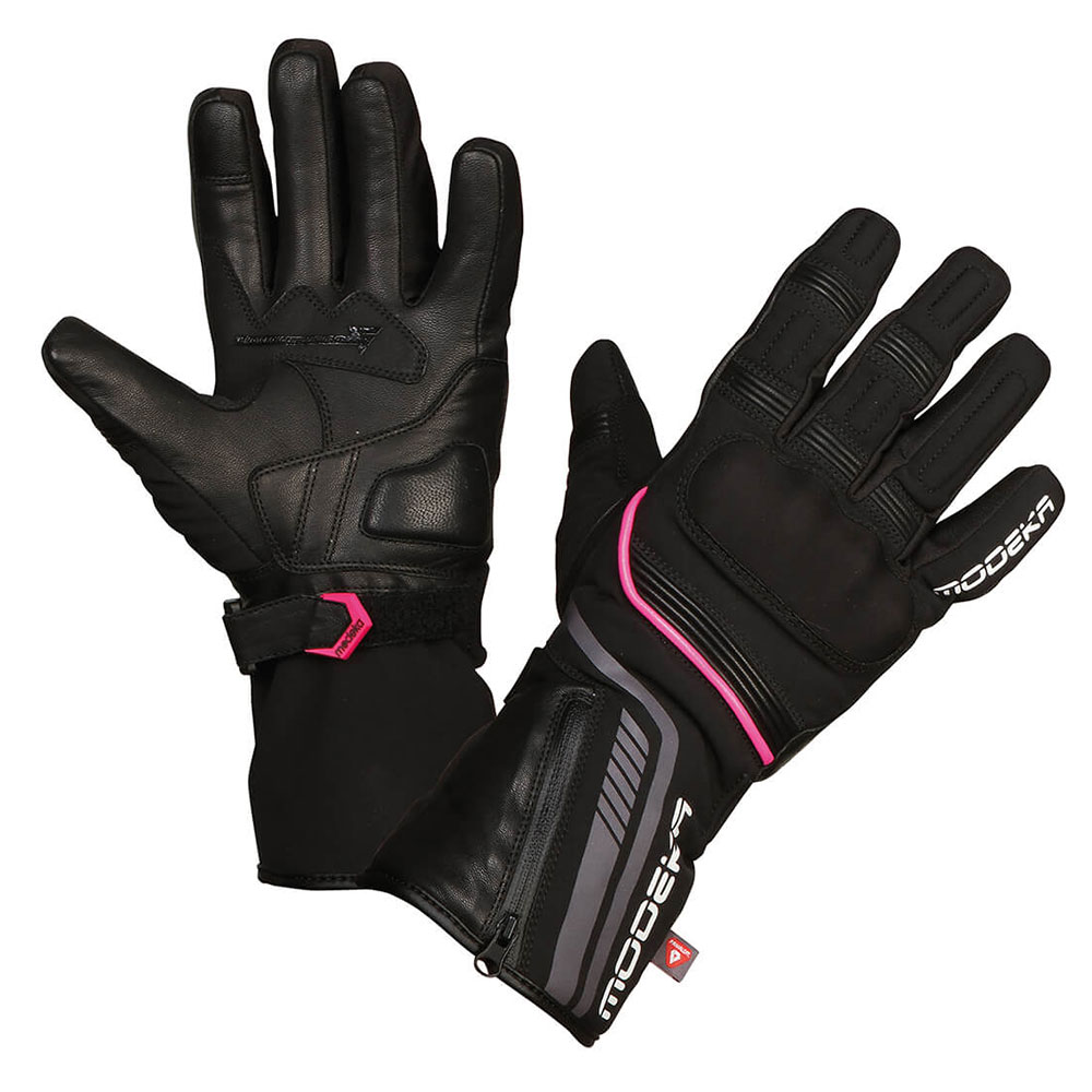 073520-419-DXL_0 Rukavice MAKARI ženske crno roze DXL MODEKA - Image 1