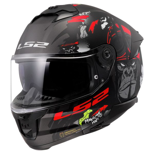 Kaciga LS2 Full Face FF808 STREAM II ANGRY MONKEY  sa naočarima