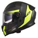 Kaciga LS2 Full Face FF811 VECTOR II CARBON GRID mat crno žuta sa naočarima XXL - Image 2