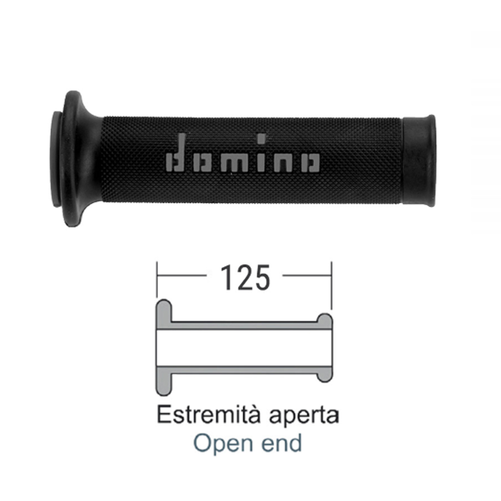 184170170_0 Ručice / Gripovi DOMINO road grips crna/siva - Image 1