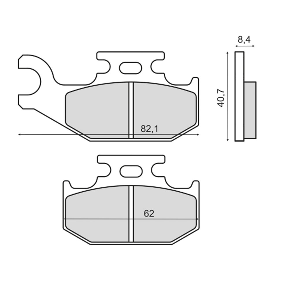 225102900_0 Disk pločice Suzuki LT-A KINGQUAD 450-750 2007-2012 RMS - Image 1