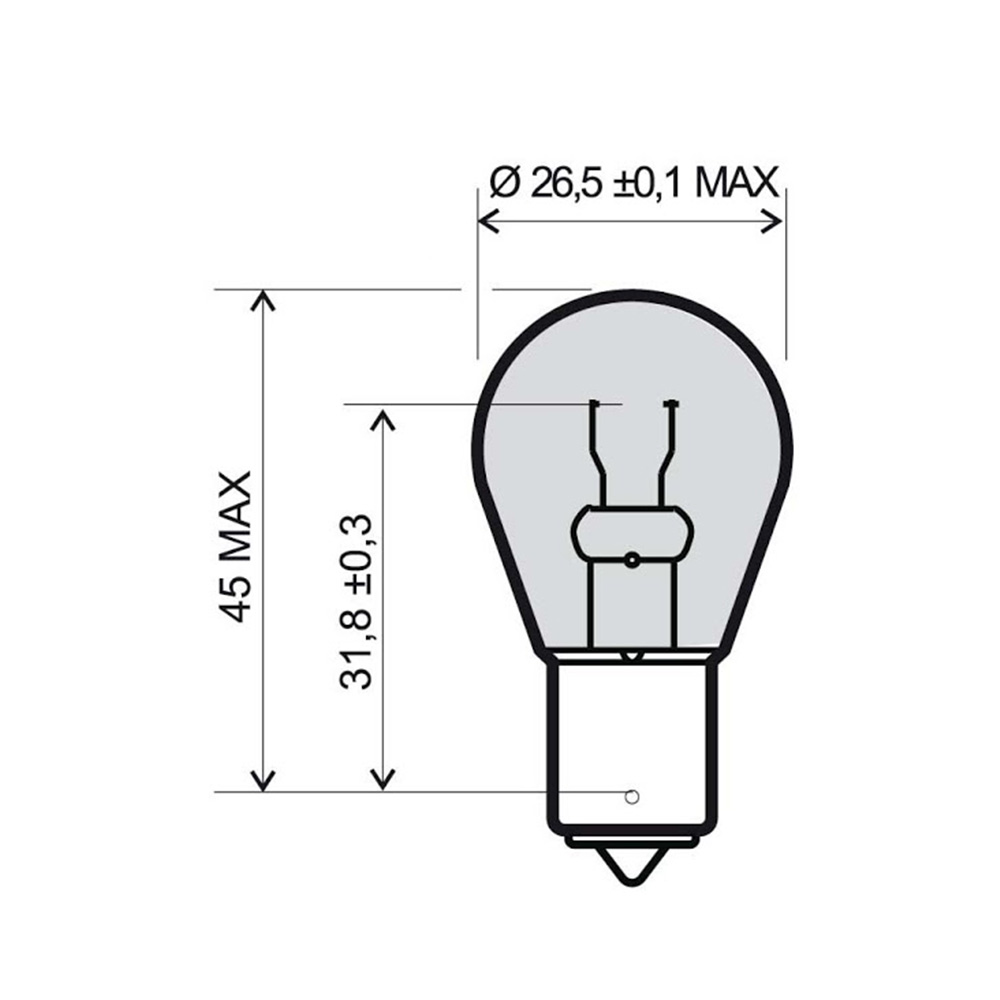 246510205_0 Sijalica 12V 21W žuta RMS - Image 1