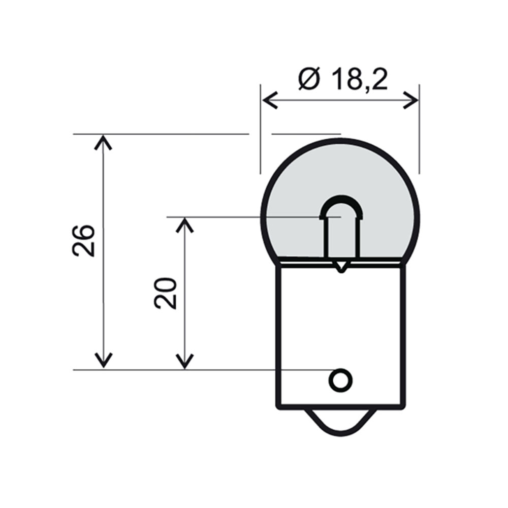 246510225_0 Sijalica 12V 5W BA15S G18 RMS - Image 1
