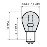 Sijalica 12V 21/5W crvena RMS