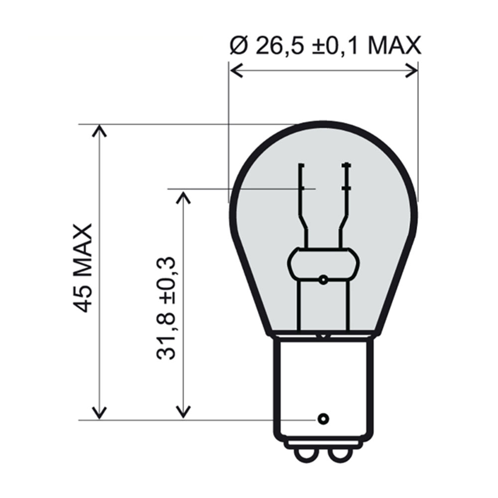 246510375_0 Sijalica 12V 21/5W crvena RMS - Image 1