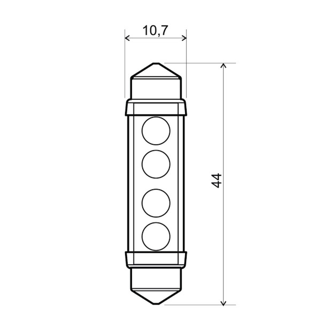 246510605_0 Sijalica 12V SV8.5 bela 4 led RMS 1 komad - Image 1