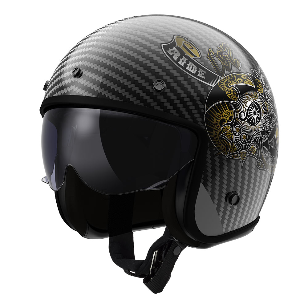 366016399_0 Kaciga LS2 Jet OF601 BOB II CARBON CUSTOM - Image 1