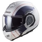 Kaciga LS2 Flip Up FF906 ADVANT COOPER belo plava sa naočarima M