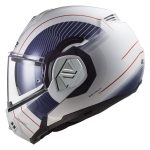 Kaciga LS2 Flip Up FF906 ADVANT COOPER belo plava sa naočarima - Image 2
