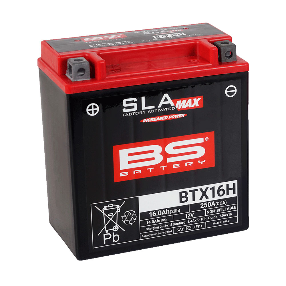 BTX16H-FA_0 Akumulator BS 12V 14Ah gel BTX16H-FA levi plus (150x87x161) 250A SLA Max - Image 1