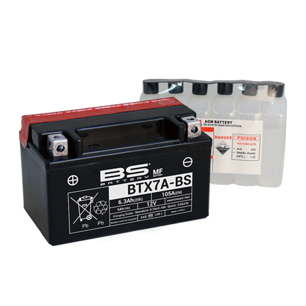 BTX7A-BS_0 Akumulator BS 12V 6Ah gel BTX7A-BS levi plus (150x87x93) 105A - Image 1