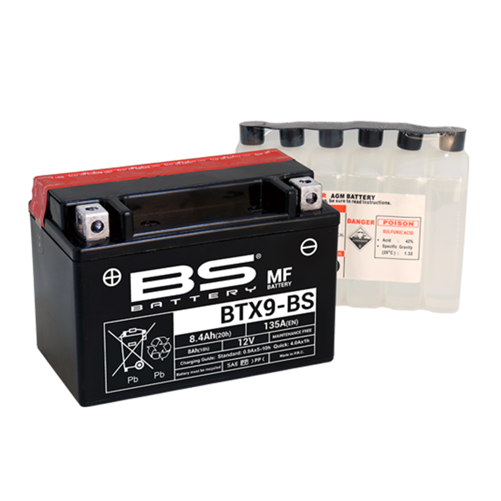 BTX9-BS_0 Akumulator BS 12V 8Ah gel BTX9-BS levi plus (150x87x105) 135A - Image 1