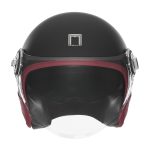 Kaciga NOX HERITAGE PREMIUM crna sa crvenom kožom L - Image 2
