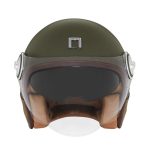 Kaciga NOX HERITAGE PREMIUM kaki sa braon kožom - Image 2