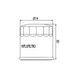 Filter ulja HF740 Hiflo Yamaha Marine - Image 2