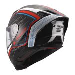 Kaciga LS2 Full Face FF807 DRAGON SUBIC belo plavo crvena M - Image 3