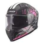 Kaciga LS2 Full Face FF811 VECTOR II DARFLO crno roza sa naočarima L