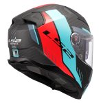 Kaciga LS2 Full Face FF811 VECTOR II CARBON GRID plavo crvena sa naočarima XL - Image 5