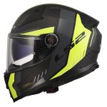 Kaciga LS2 Full Face FF811 VECTOR II CARBON GRID mat crno žuta sa naočarima L - Image 2