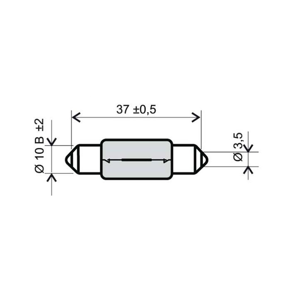 246510175_0 Sijalica 12V 5W T11x39 RMS - Image 1