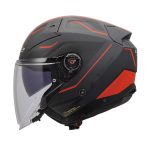 Kaciga LS2 Jet OF603 INFINITY II VEYRON crno sivom crvena sa naočarima XXL - Image 2