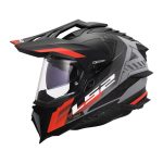 Kaciga LS2 Enduro MX701 EXPLORER HEXA crveno siva 3XL - Image 2