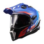 Kaciga LS2 Enduro MX701 EXPLORER HEXA belo plavo crvena XXL