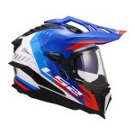 Kaciga LS2 Enduro MX701 EXPLORER HEXA belo plavo crvena - Image 6