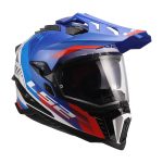 Kaciga LS2 Enduro MX701 EXPLORER HEXA belo plavo crvena - Image 7