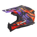 Kaciga LS2 Cross MX708 FAST II GROTESK ljubičasto narandžasta 3XL - Image 2
