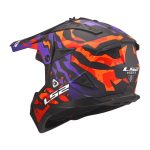 Kaciga LS2 Cross MX708 FAST II GROTESK ljubičasto narandžasta 3XL - Image 3