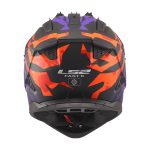 Kaciga LS2 Cross MX708 FAST II GROTESK ljubičasto narandžasta 3XL - Image 4