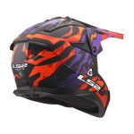 Kaciga LS2 Cross MX708 FAST II GROTESK ljubičasto narandžasta 3XL - Image 5