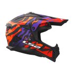 Kaciga LS2 Cross MX708 FAST II GROTESK ljubičasto narandžasta 3XL - Image 6