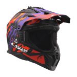 Kaciga LS2 Cross MX708 FAST II GROTESK ljubičasto narandžasta 3XL - Image 7