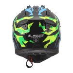 Kaciga LS2 Cross MX708 FAST II GROTESK plavo rozo zelena 3XL - Image 4