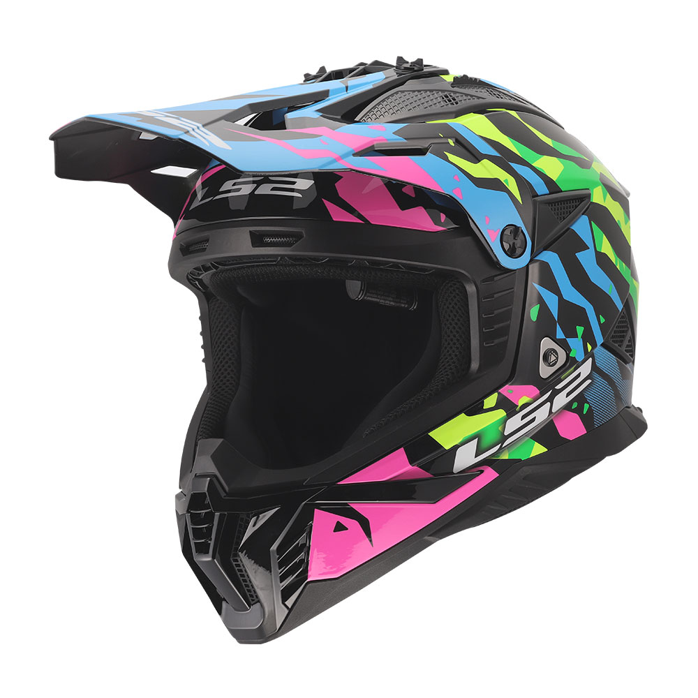 467082354_0 Kaciga LS2 Cross MX708 FAST II GROTESK plavo rozo zelena - Image 1