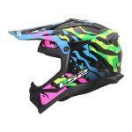 Kaciga LS2 Cross MX708 FAST II GROTESK plavo rozo zelena - Image 2