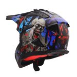 Kaciga LS2 Cross MX708 FAST II ZOMBIE II crno crveno plava XXL - Image 3
