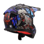 Kaciga LS2 Cross MX708 FAST II ZOMBIE II crno crveno plava XXL - Image 5