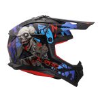 Kaciga LS2 Cross MX708 FAST II ZOMBIE II crno crveno plava XXL - Image 6