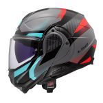 Kaciga LS2 Flip Up FF910 ADVANT II TRIPLE nardo sivo plava M - Image 3
