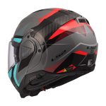 Kaciga LS2 Flip Up FF910 ADVANT II TRIPLE nardo sivo plava XXL - Image 5