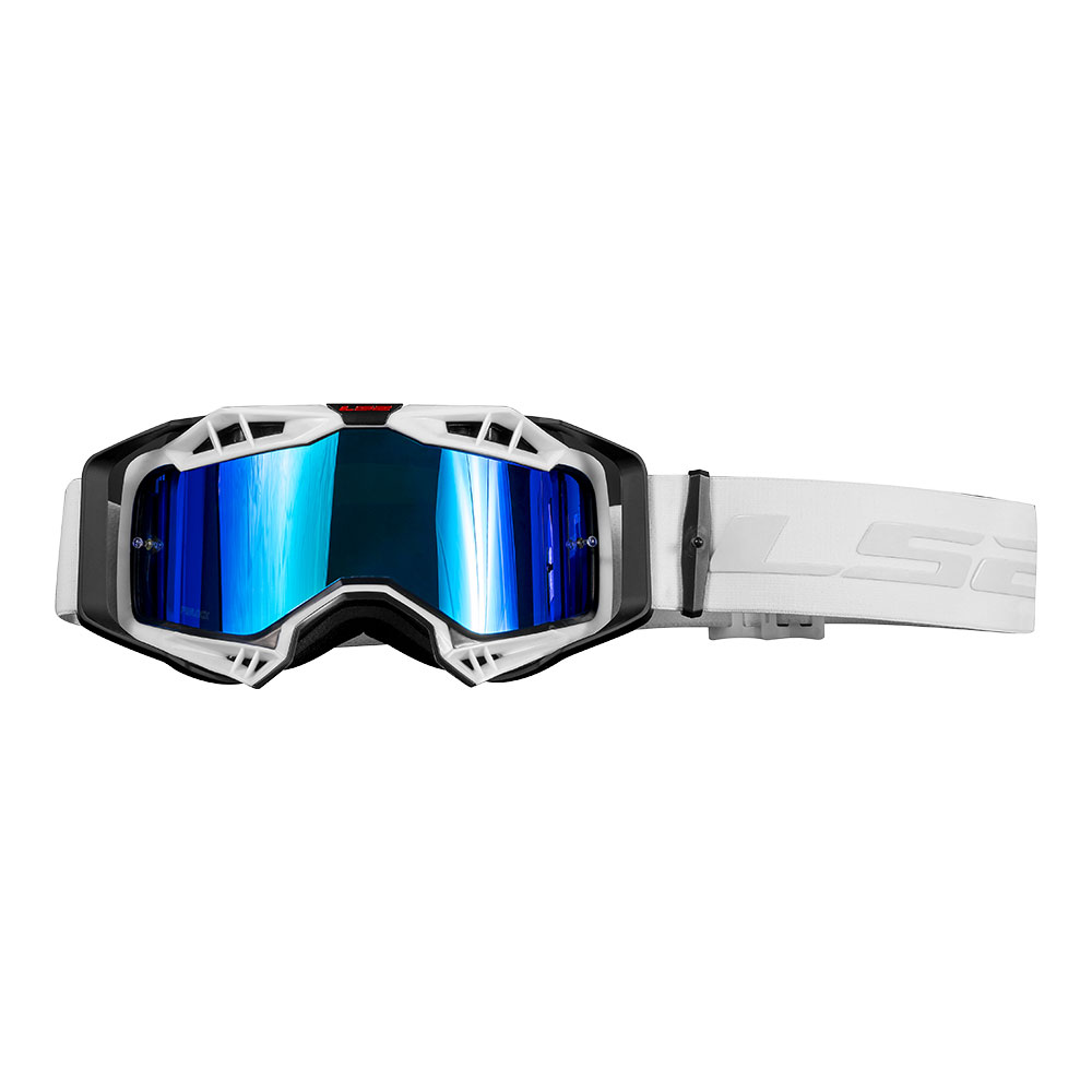 7201002002_0 Moto Cross naočare LS2 AURA PRO crno bele sa iridium vizirom - Image 1