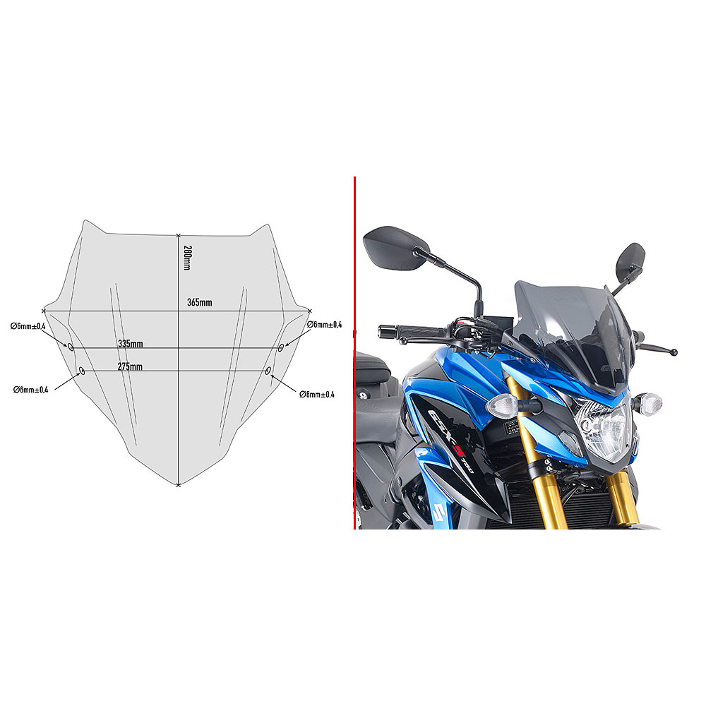 A3113_0 Vizir zatamnjeni GIVI Suzuki GSX S 750 (17-21) A3113 - Image 1