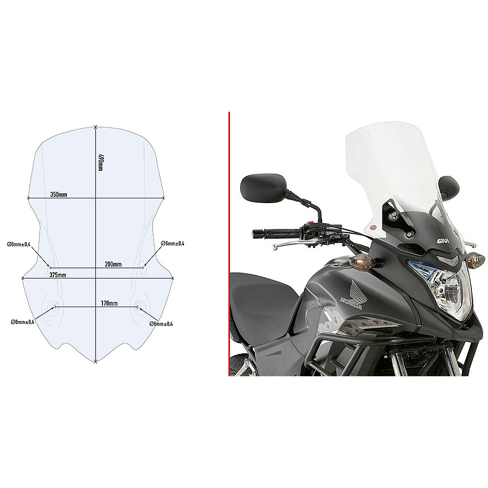 D1121ST_0 Vizir providni GIVI Honda CB 500 X (13-18) D1121ST - Image 1