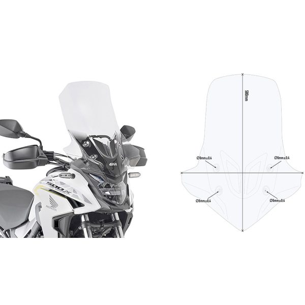 Vizir providni GIVI Honda CB 500 X (19-23) D1171ST