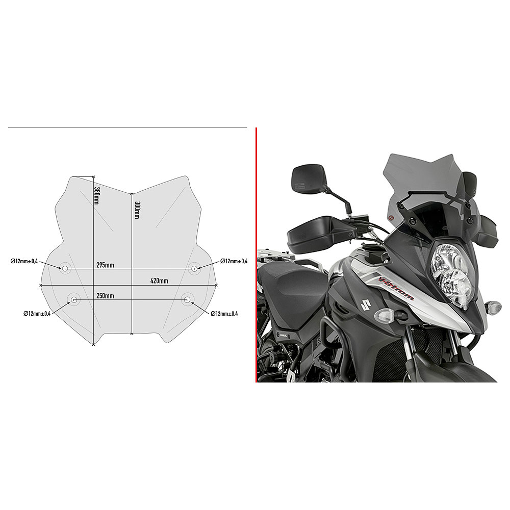D3112B_0 Vizir zatamnjeni GIVI Suzuki DL 650 V STROM (17-24) D3112B - Image 1