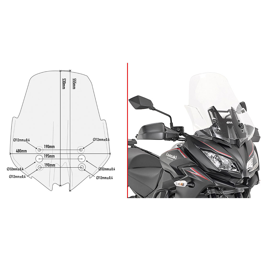 D4120ST_0 Vizir providni GIVI Kawasaki Versys 1000 (17-18) D4120ST - Image 1